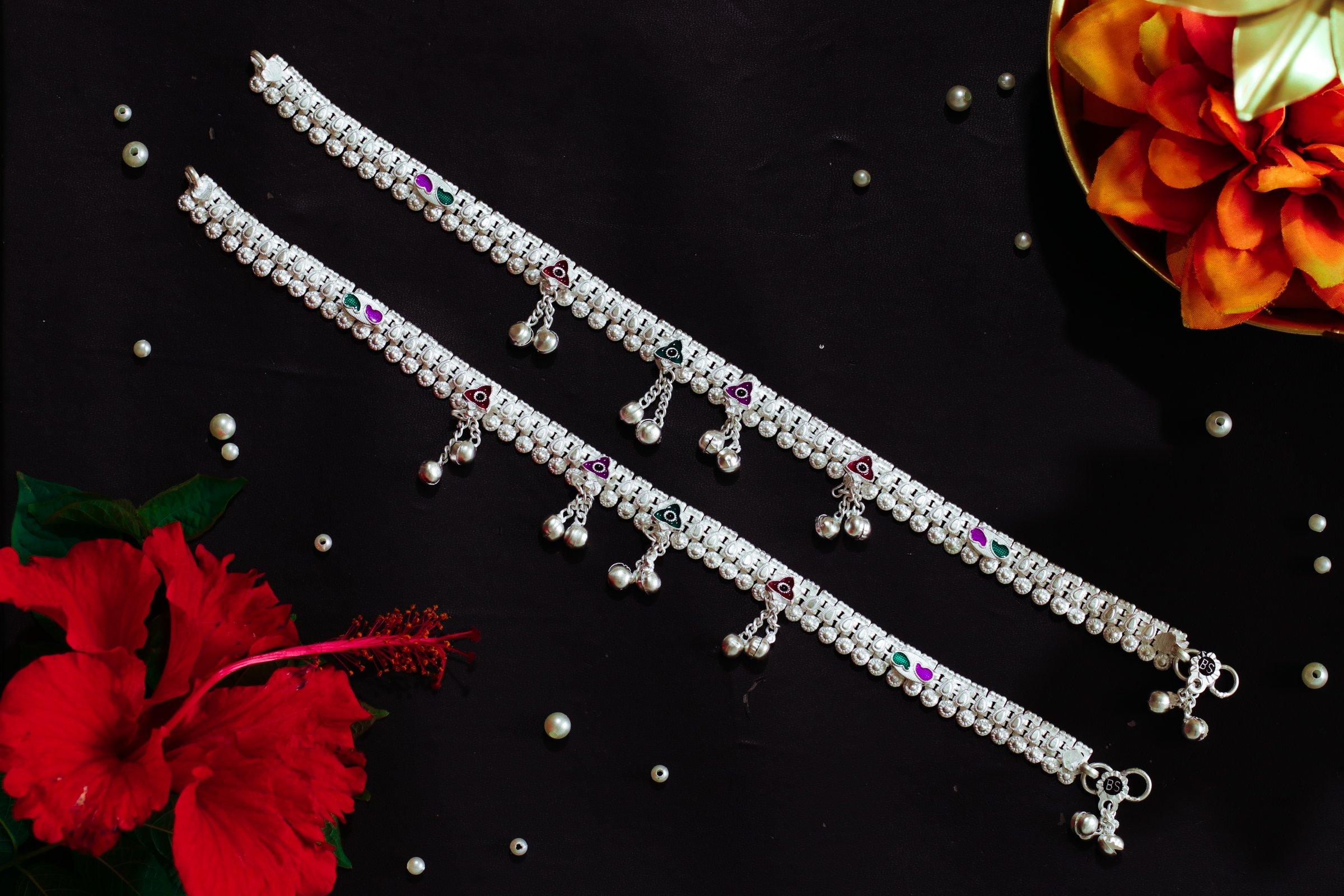 Varsha Silver-Look Payal AN-V-147