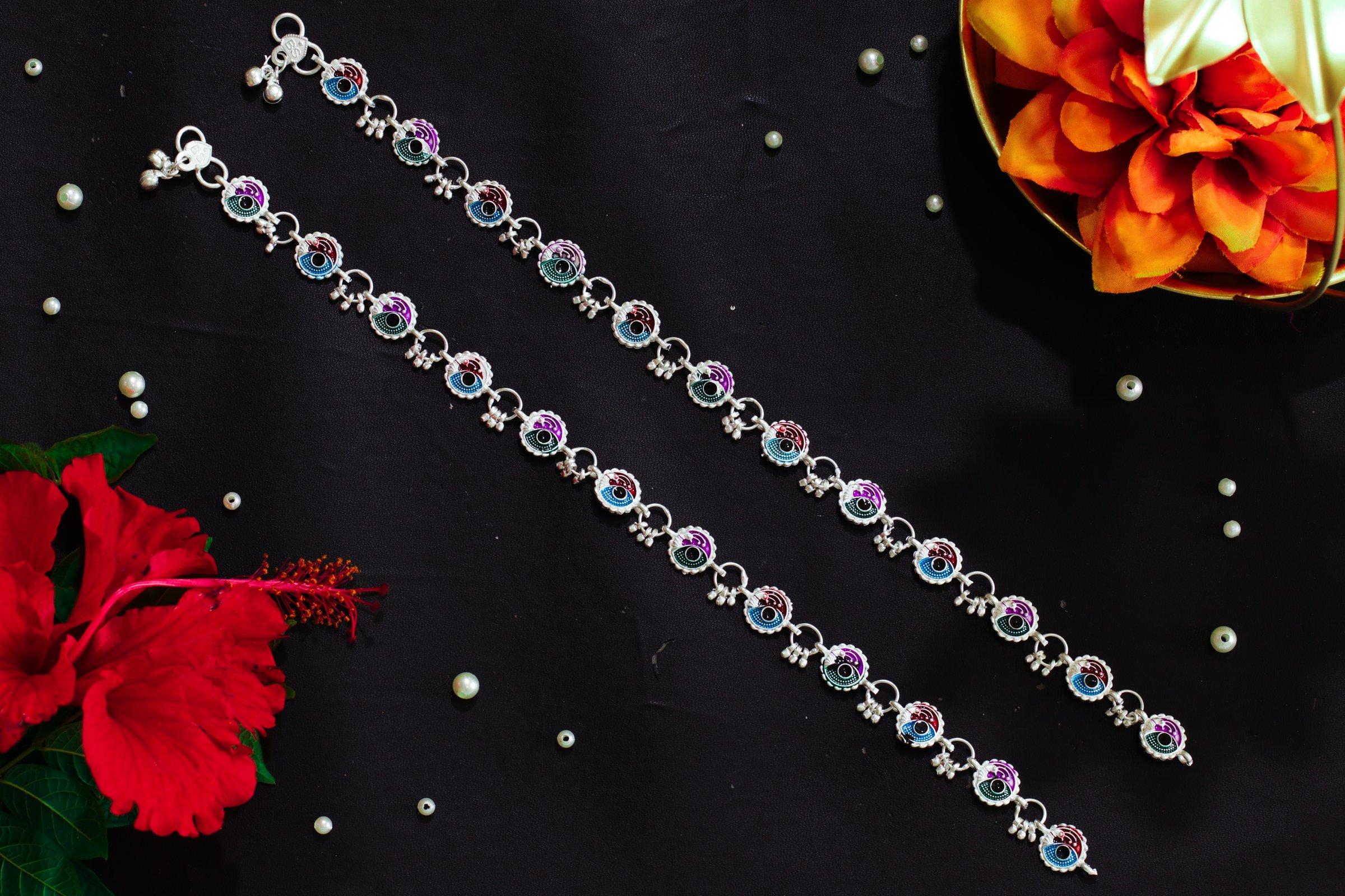 Varsha Silver-Look Payal AN-V-116