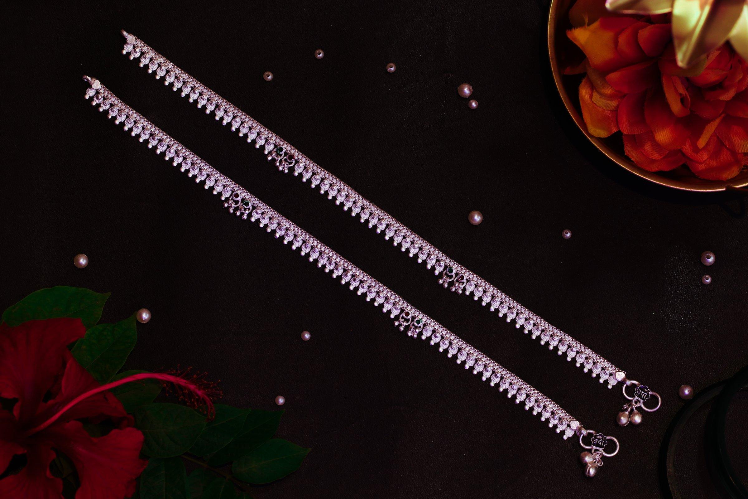 Varsha Silver-Look Payal AN-V-138