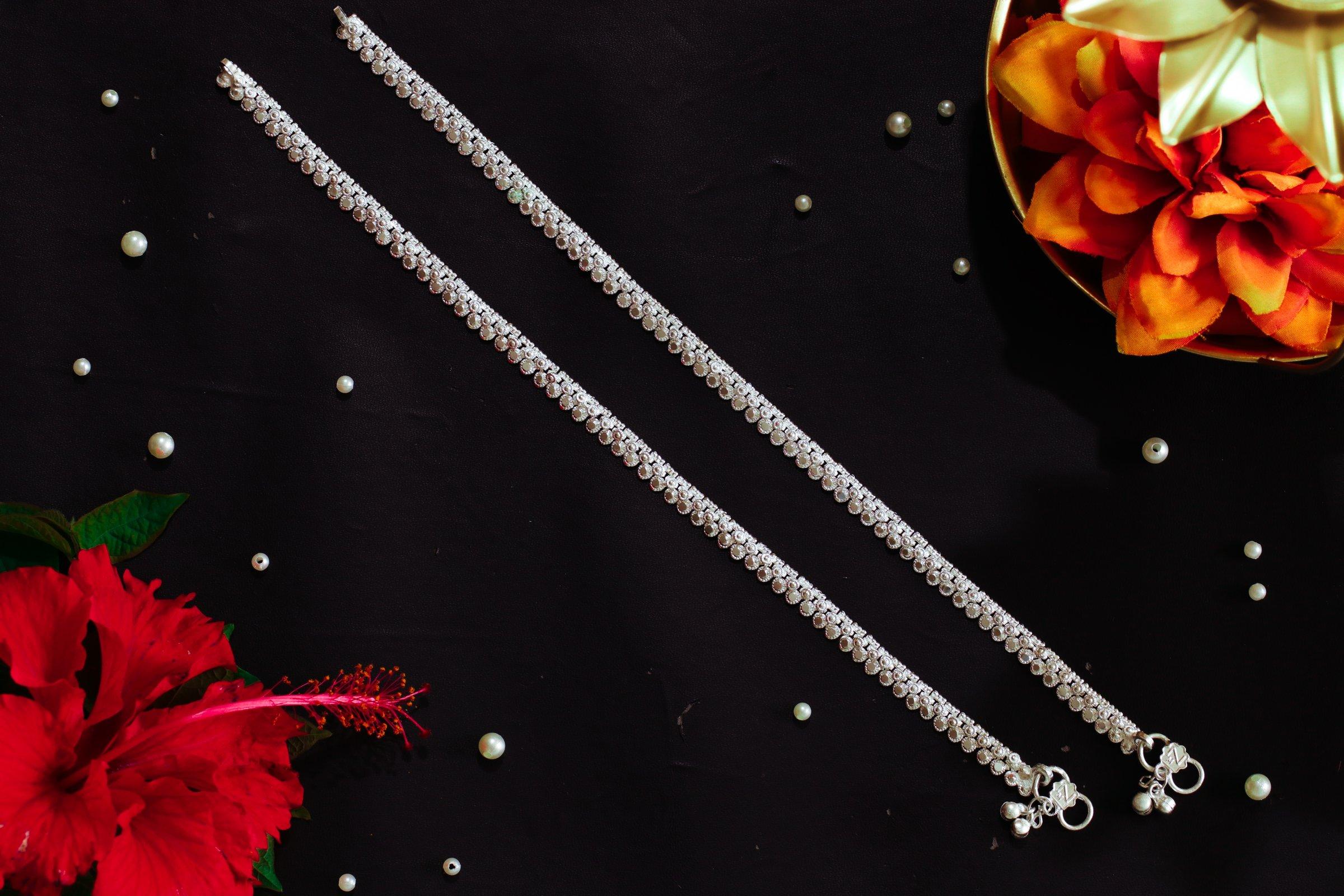 Varsha Silver-Look Payal AN-V-126