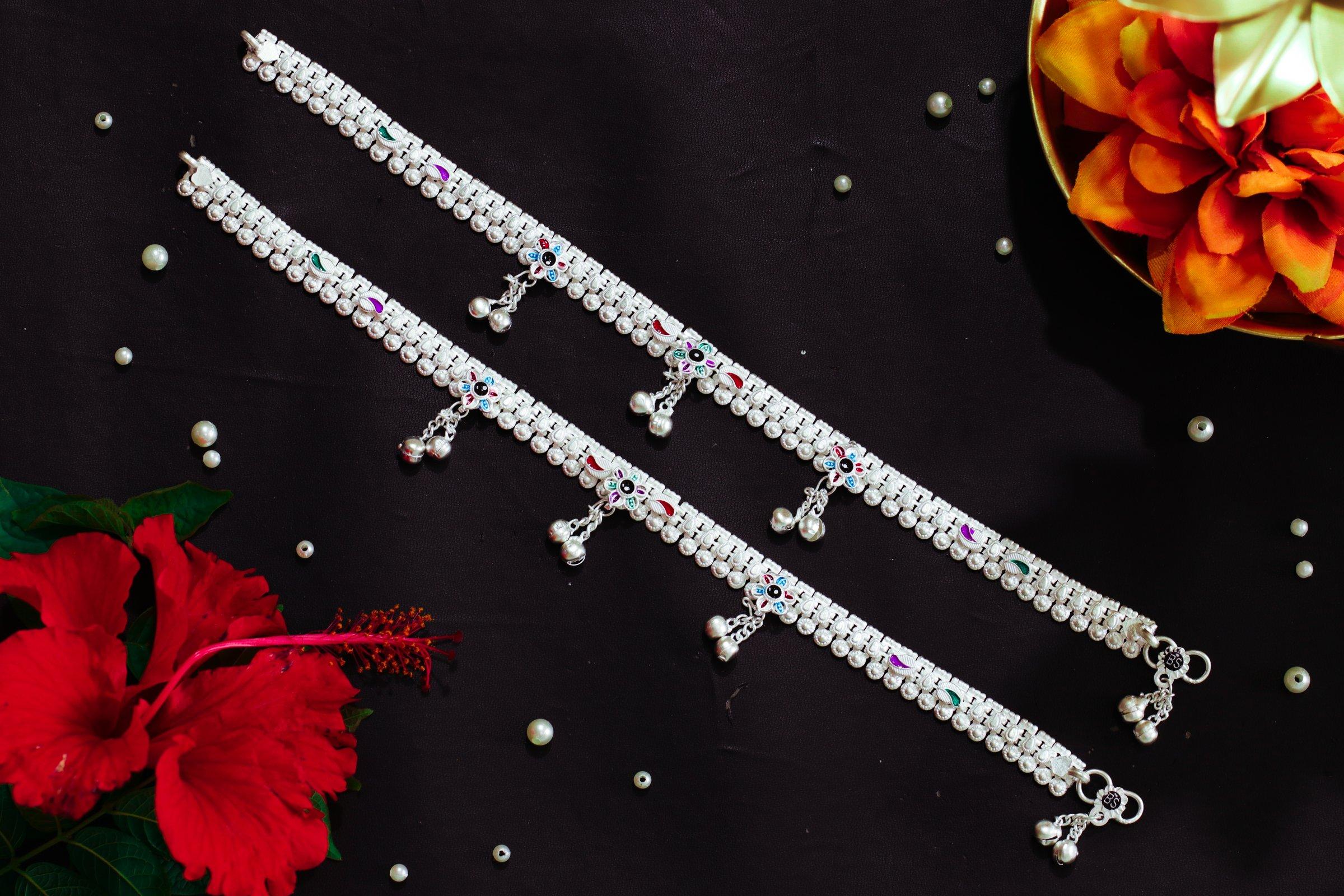 Varsha Silver-Look Payal AN-V-164