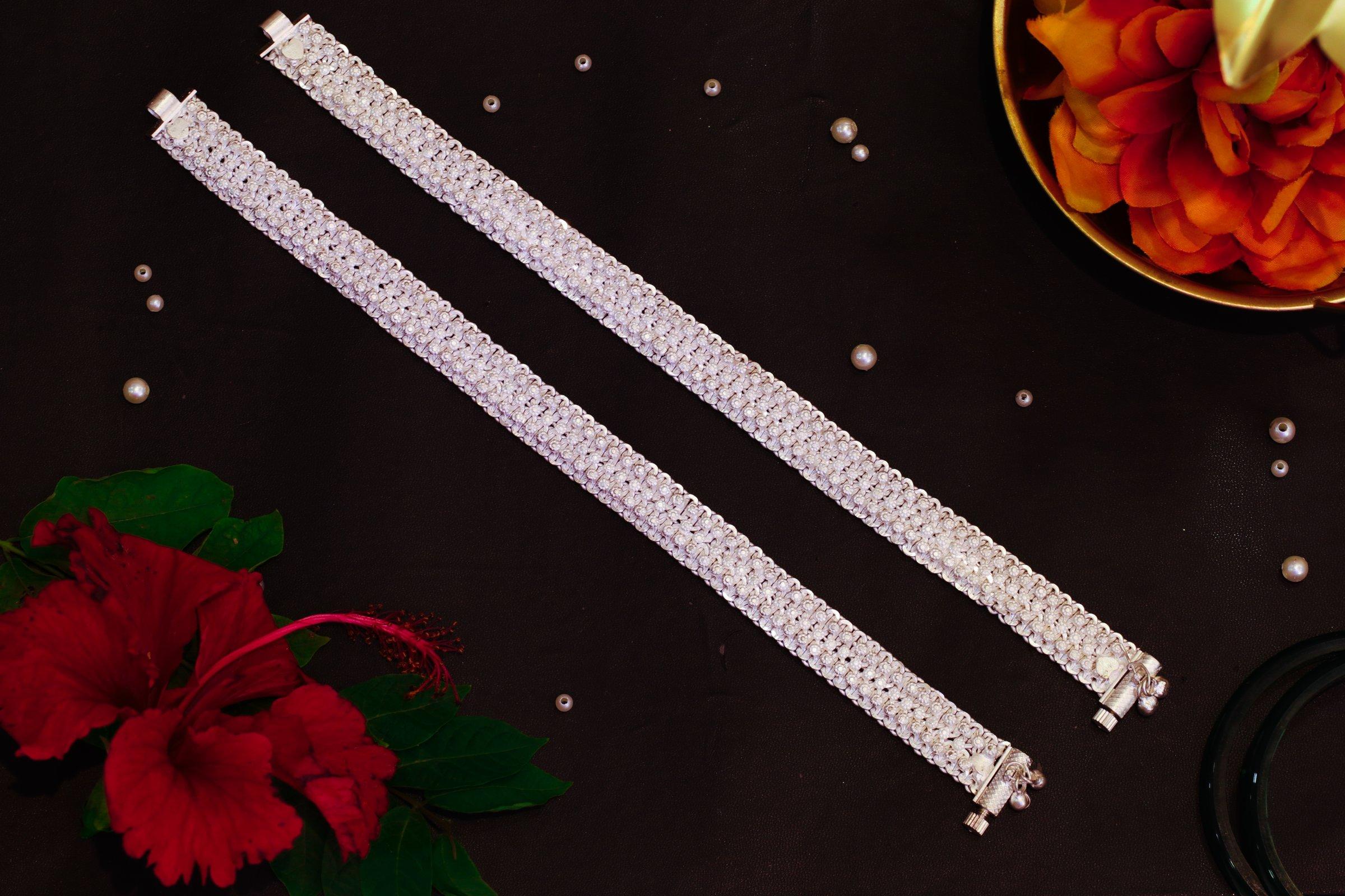 Varsha Silver-Look Payal AN-V-179