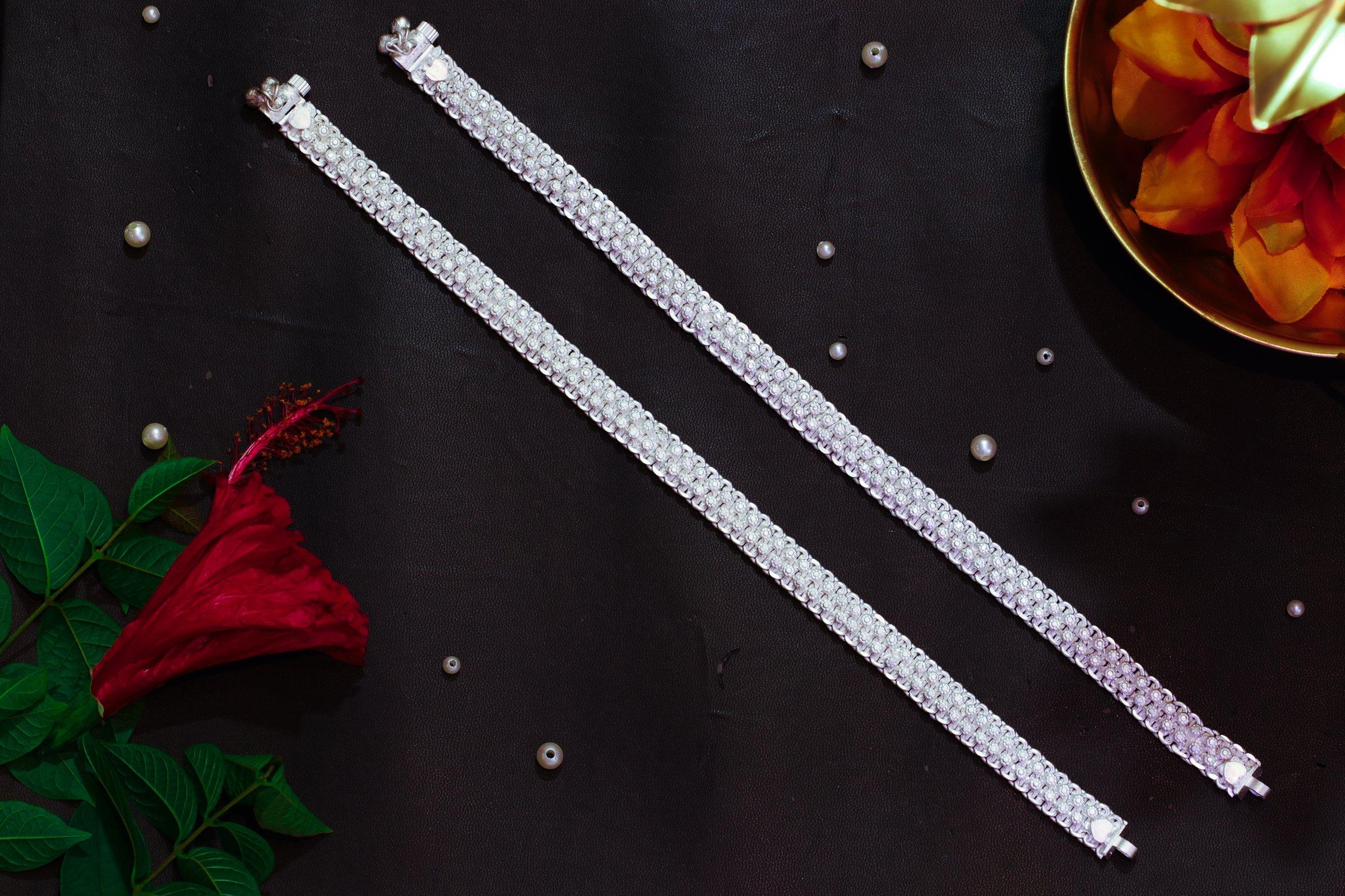 Varsha Silver-Look Payal AN-V-131
