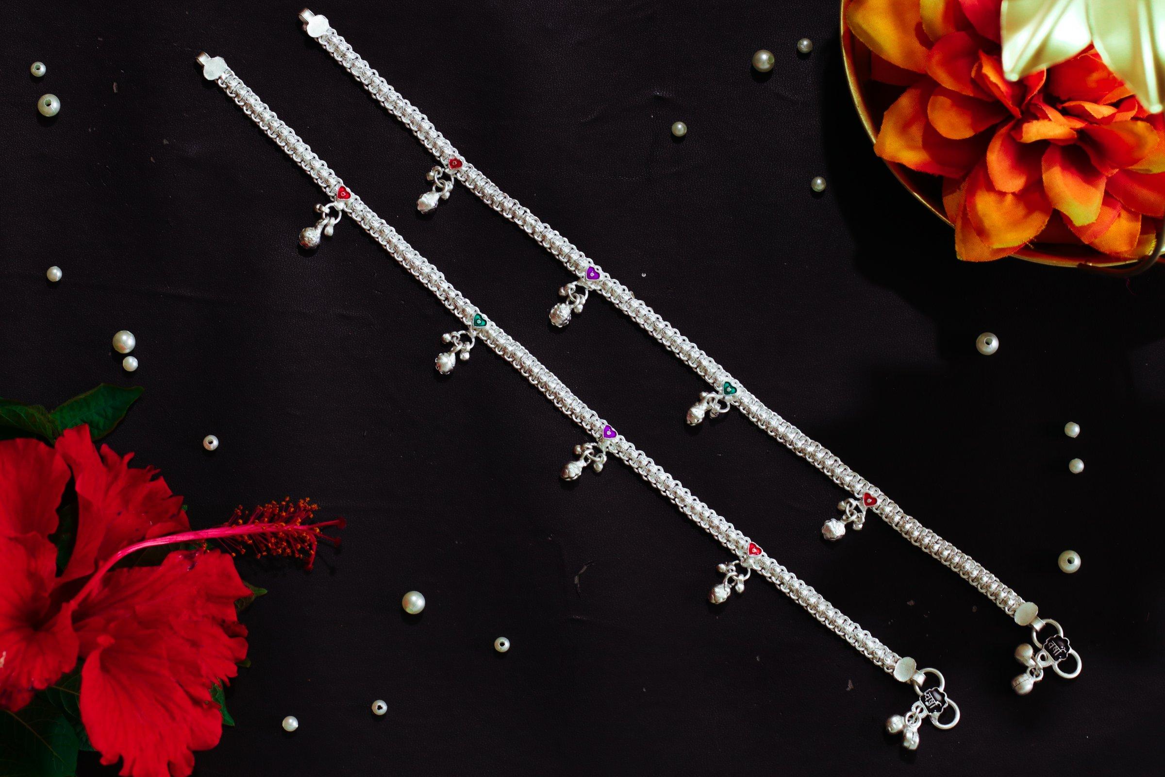 Varsha Silver-Look Payal AN-V-129