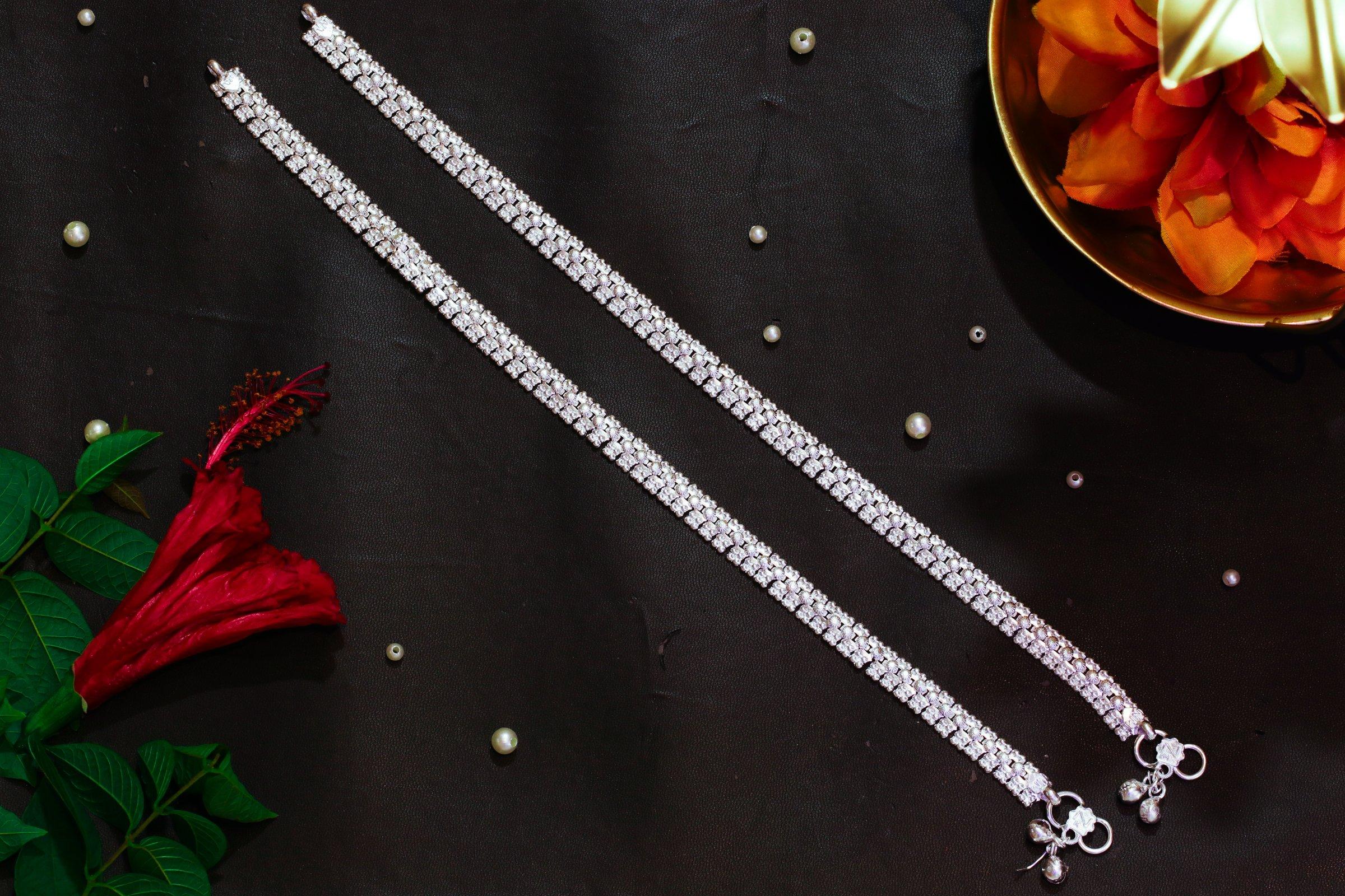 Varsha Silver-Look Payal AN-V-139