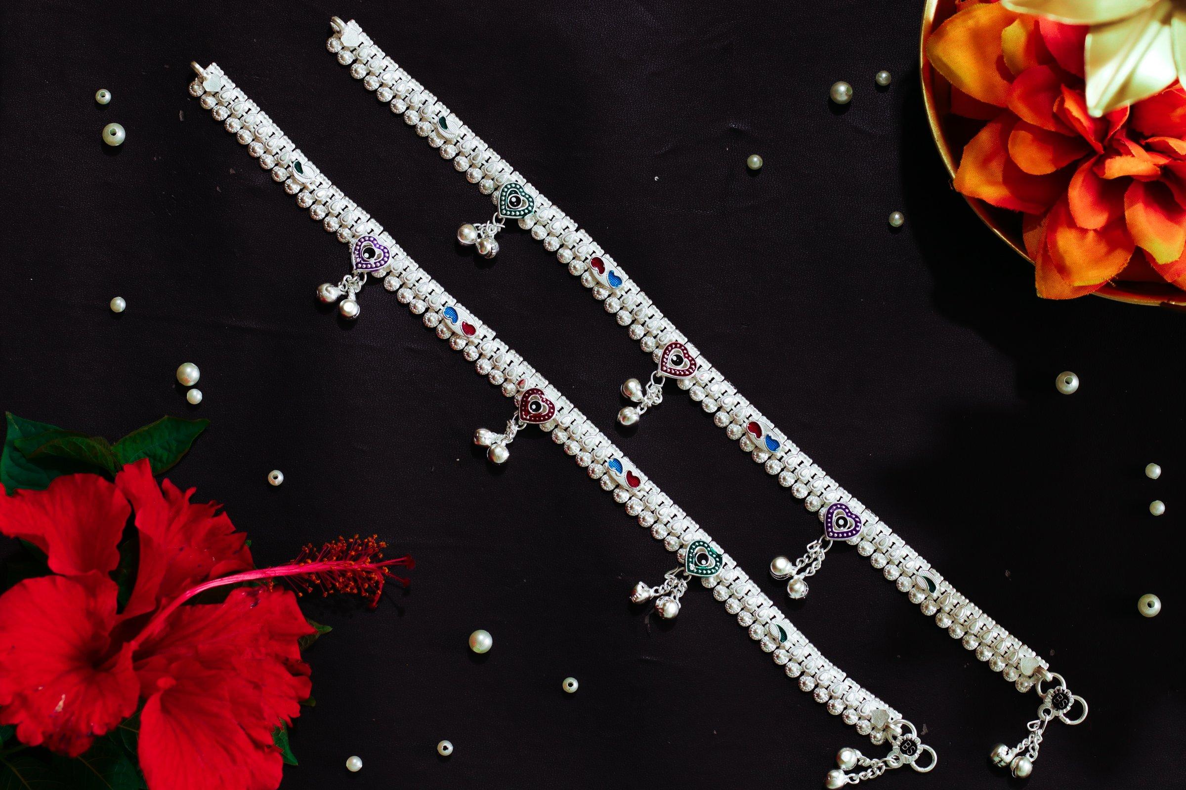 Varsha Silver-Look Payal AN-V-145