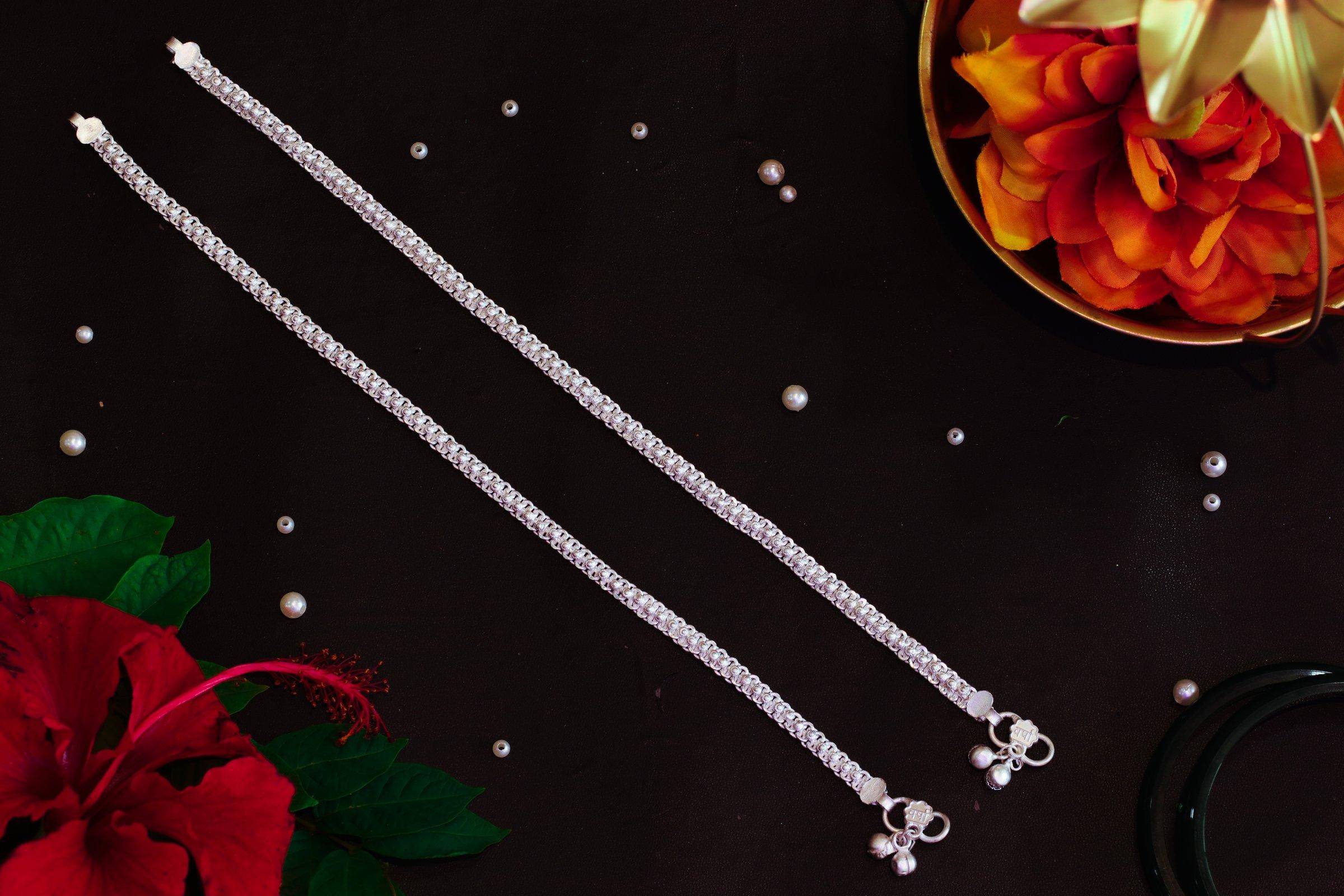Varsha Silver-Look Payal AN-V-124