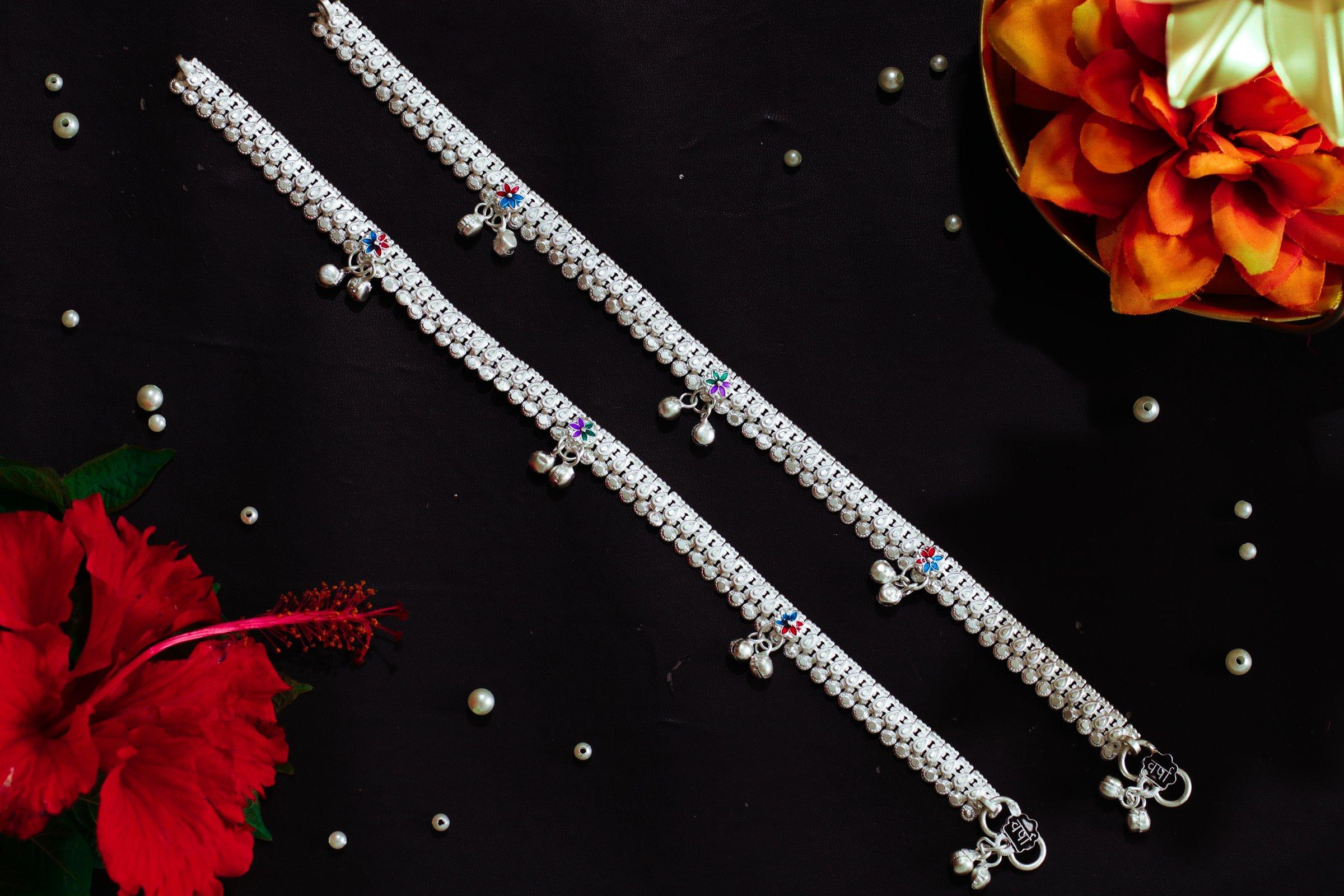 Varsha Silver-Look Payal AN-V-158