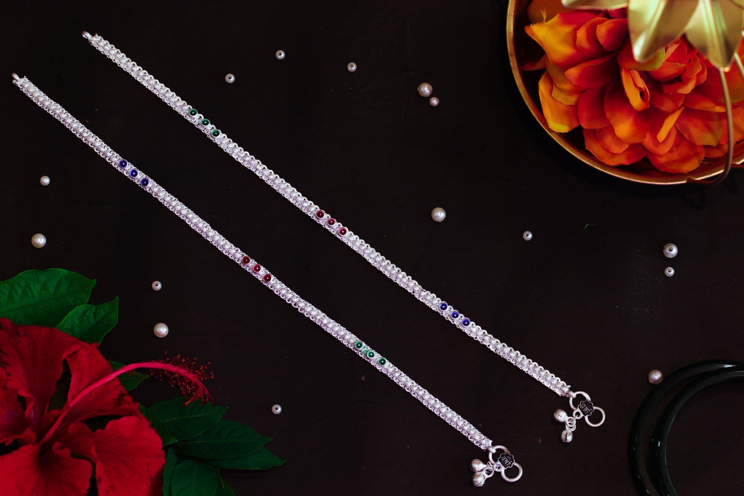 Varsha Silver-Look Payal AN-V-123