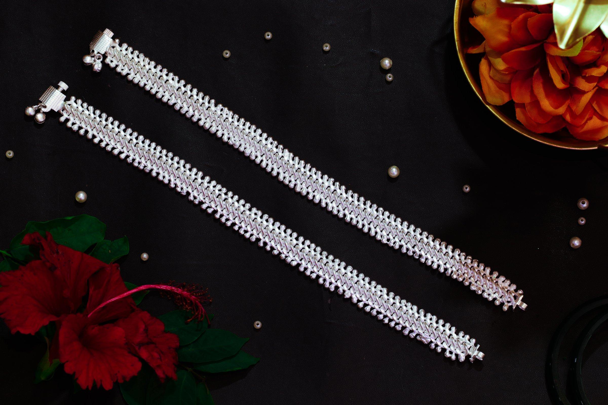 Varsha Silver-Look Payal AN-V-182