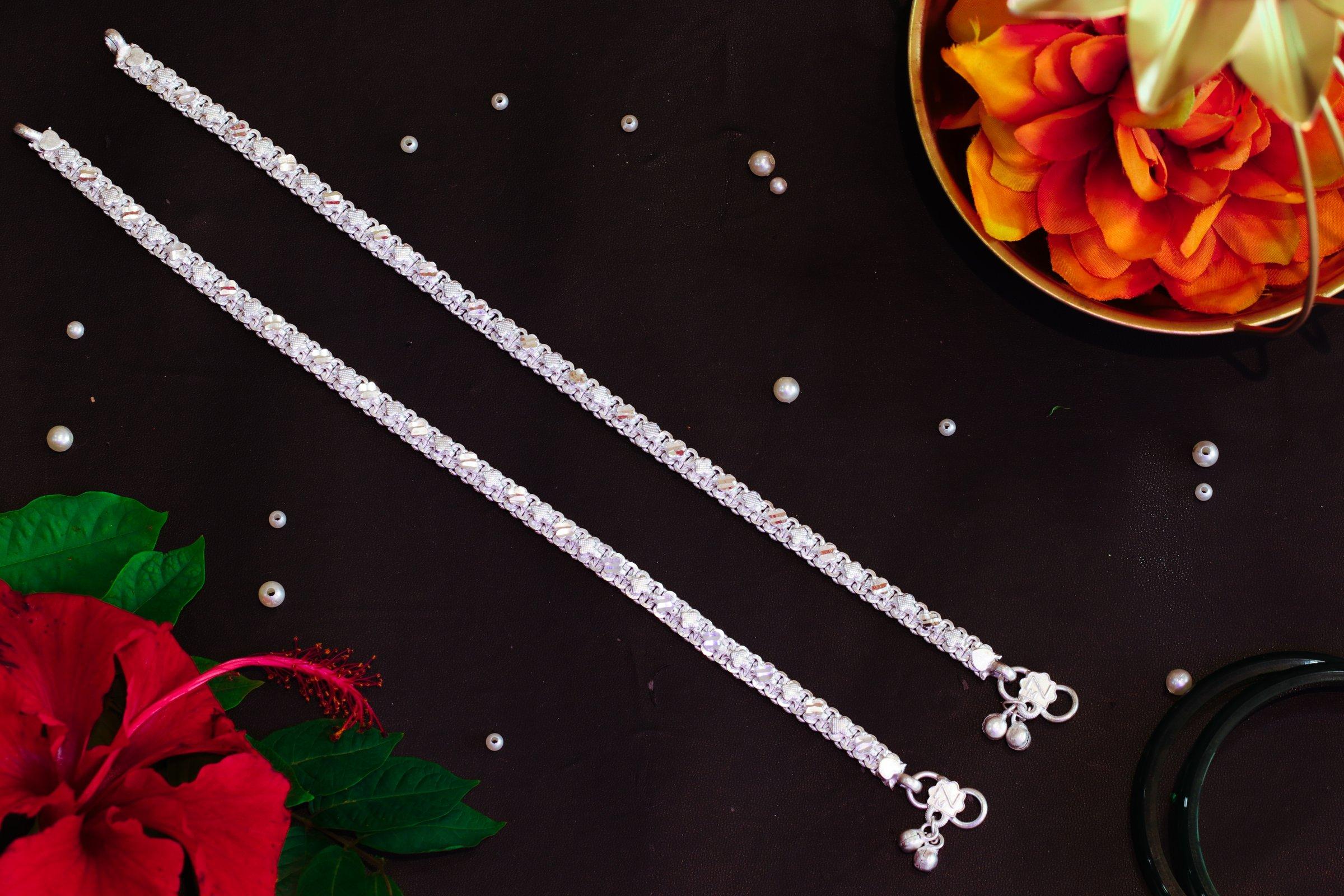 Varsha Silver-Look Payal AN-V-154