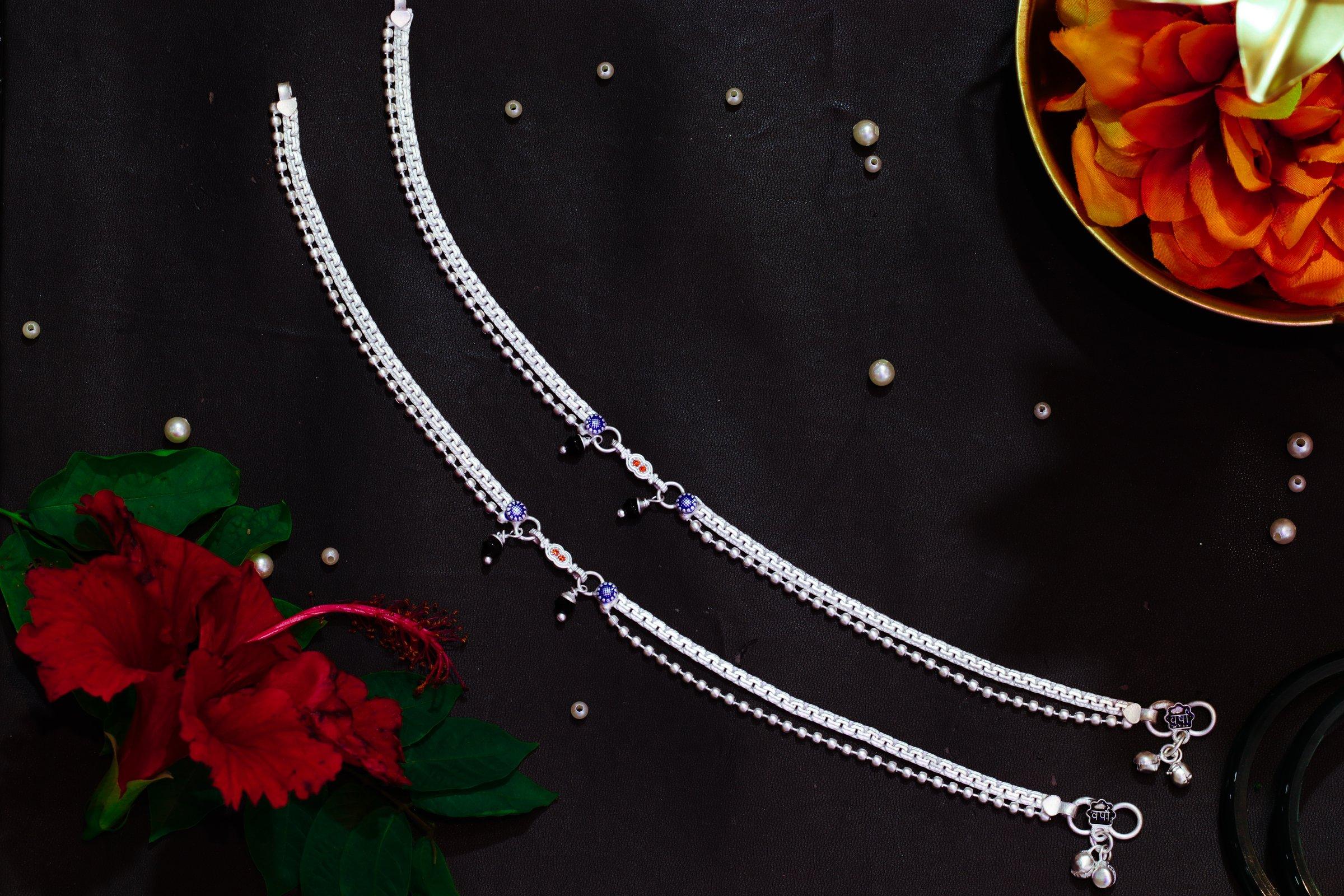 Varsha Silver-Look Payal AN-V-120